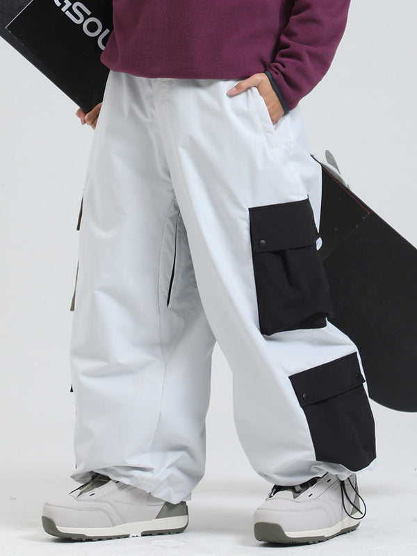 Women's Gsou Snow Powder Chaser Oversized Baggy Snowboard Pants