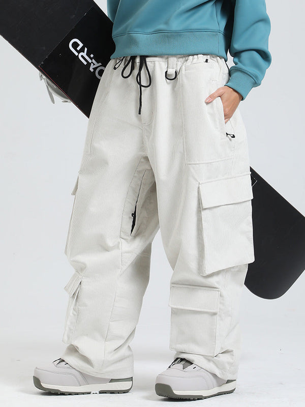 Women's Gsou Snow Alpine Cruiser Fleece Oversize Baggy Snowboard Pants