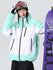 Women's Searipe Retro Vibe Color Block Baggy Snow Jacket