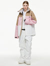 Women's Arctic Queen Mountain Windbreaker Thermal Snow Suits with Overalls Bibs