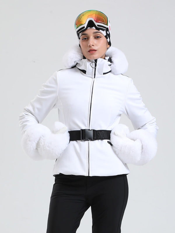 Women's Gsou Snow Arctic Vogue Fleece-Lined Winter Glam Ski Jacket