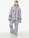 Women's Arctic Queen Snowflake Princess Fantasy Snow Suit with Overalls Bibs