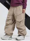 Women's Gsou Snow Urban Slope KneeFlex Cargo Pockets Baggy Snow Pants