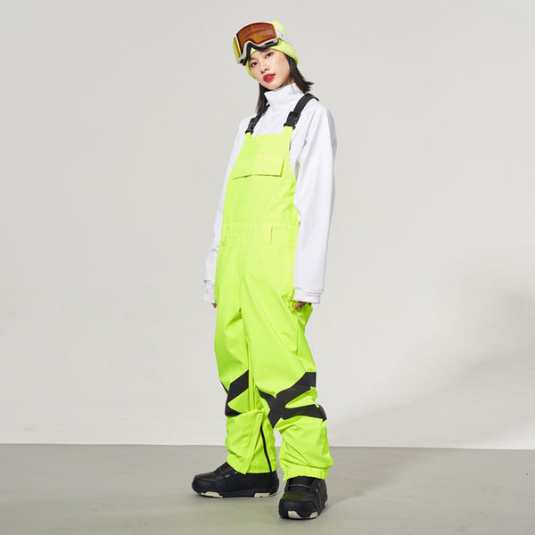 Women's Doorek Superb Unisex Neon Glimmer Snow Bibs