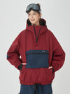 Women's Winter Bomber Baggy Snowboard Jacket Big Cargo Pocket Snow Coat