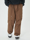 Men's Mountain Chill Swag Cargo Pockets Baggy Snow Pants