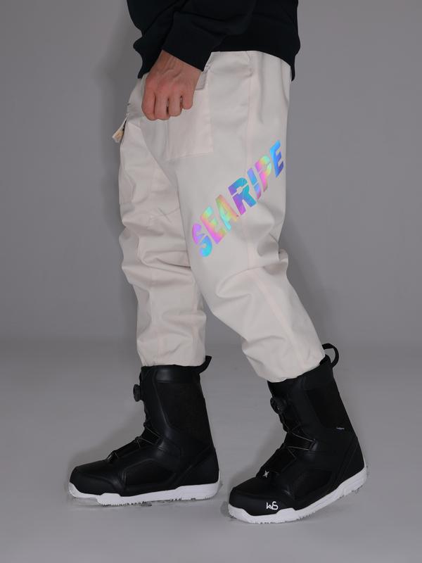 Men's Searipe Unisex Winter Discover Reflective Letters Snow Pants Ski Bibs